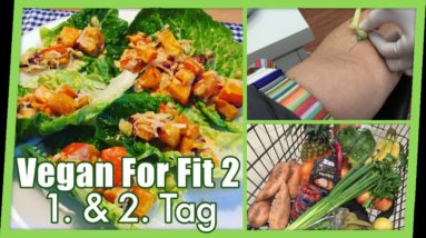 Vegan For Fit 2 - Tag 1 & 2: Bluttest, Einkaufen, Kürbis, Süßkartoffel fürs Büro, Chiapudding...