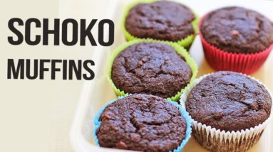 Gesunde Schoko Muffins | ohne Öl + glutenfrei