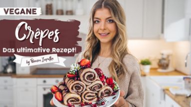 Vegane Crêpes ♡ So gelingen Pfannkuchen ohne Ei perfekt ♡ Schnell & einfach ♡ Bestes Rezept ♡