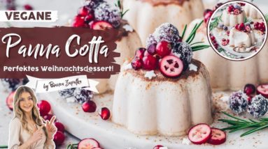 Zimt Panna Cotta ohne Gelatine ♡ Schnelles 5 Minuten Dessert für Weihnachten ♡ Vegetarisch, Vegan ♡