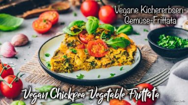 Vegane Gemüse-Frittata ♡ Kicherrebsen-Omelette ohne Ei ♡ Einfach, Gesund, Lecker, Vegan ♡