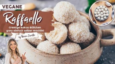 Vegane Raffaello Kokos-Bällchen selber machen ♡ Einfaches Süßigkeiten Rezept ♡