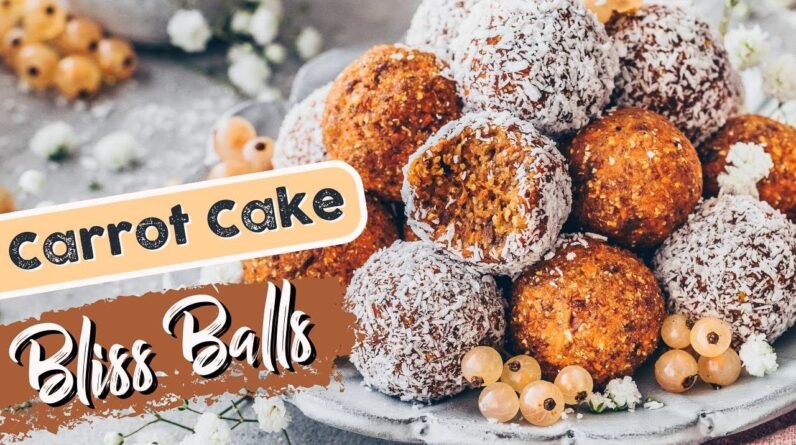Carrot Cake Energy Balls  - Vegane Bliss Balls selber machen - Gesunde Snack-Kugeln