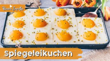 Spiegelei-Kuchen nach Omas Rezept - Veganer Spiegeleierkuchen (Einfach & lecker)