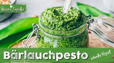 Bärlauchpesto einfach selber machen ♡ Veganes Pesto in 5 Minuten ♡ gesund, günstig, lecker ♡