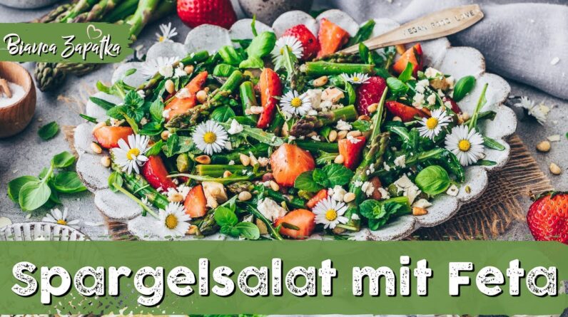 Erdbeer-Spargel-Salat mit Feta ♡ Einfach, Vegan und Lecker ♡ 15 Minuten Sommer-Rezept ♡