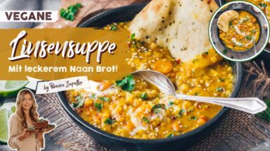 Goldene Linsensuppe mit Curry und Kokosmilch ♡ Vegan & Einfach ♡