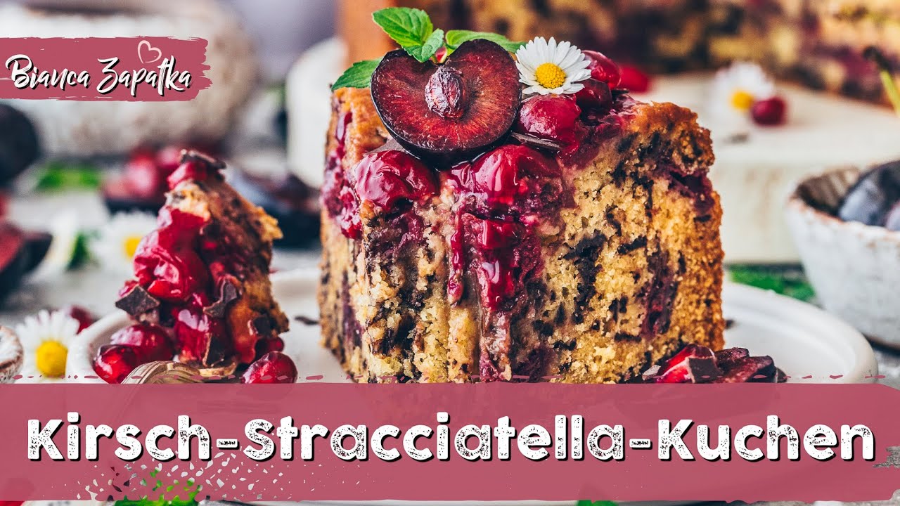 Der Beste Kirschkuchen mit Schoko | Veganer Stracciatella-Kirsch-Kuchen ...