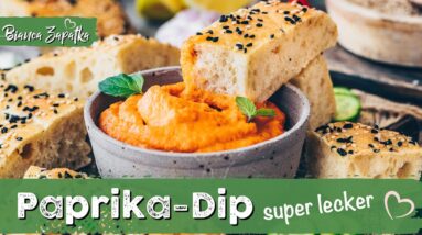 Paprika-Cashew-Aufstrich - Veganer Dip, Brotaufstrich - Das Beste Rezept zum Selber machen!