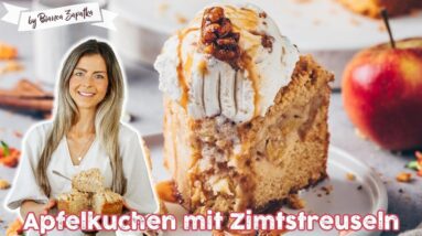 Der Beste Apfelkuchen mit Zimt-Streuseln nach Omas Rezept (Einfach & Vegan)