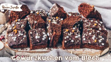 Saftigen Gewürzkuchen selber backen - Einfaches Rezept vom Blech (Vegan)