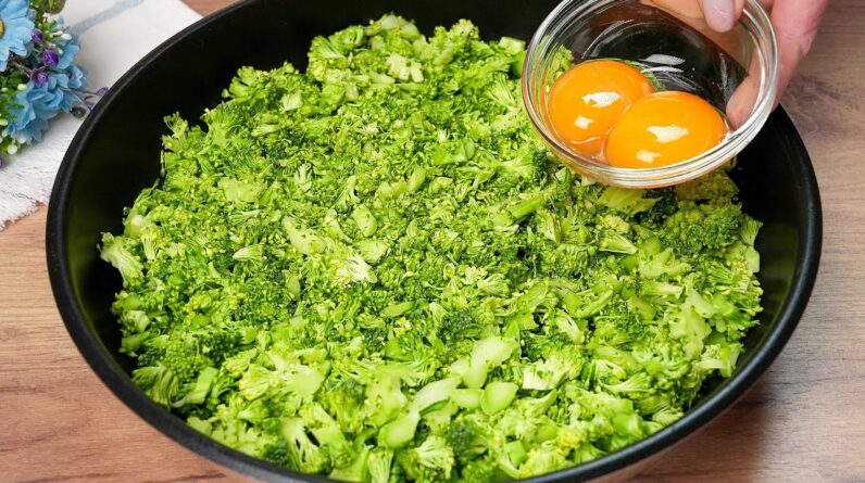 1 Broccoli and eggs! Breakfast is ready in 10 minutes! I cook it 3 times a week!