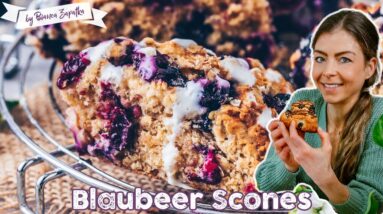 Vegane Blaubeer-Scones selber backen - einfach, gesund & lecker!