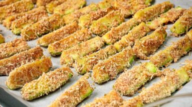 You won't fry the zucchini anymore! Crispy Zucchini sticks! Without a drop of OIL and FAT!