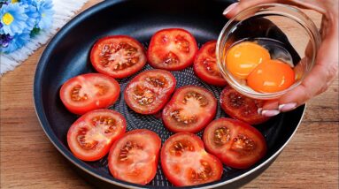 Tomatoes and eggs! My husband asks for this every morning! Healthy and delicious breakfast recipe!