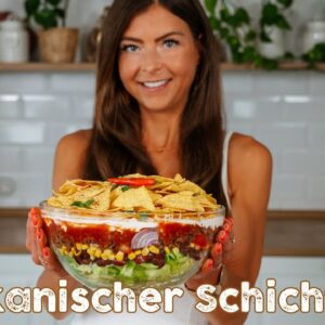 Mexikanischer Schichtsalat (Taco Salat) - einfach, lecker, vegan